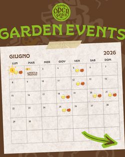 Calendrier des événements de juin 2026 au Baladin Open Garden avec des icônes de bière colorée sur certaines dates.