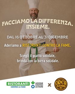 Lo chef promotore dell'iniziativa solidale con birra e piatti di Open Baladin Torino.
